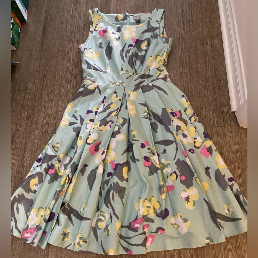 Gorgeous abstract fit and flare dress